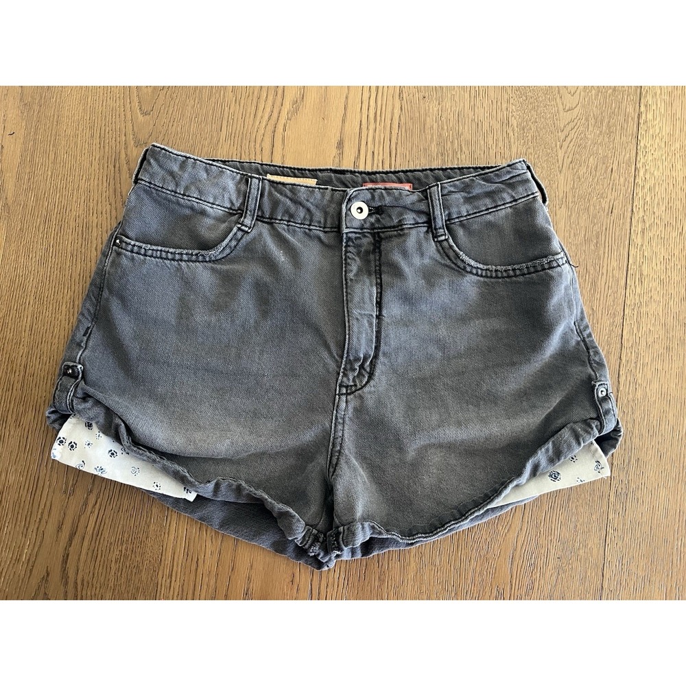 Anthropologie‎ Pilcro Wash Gray Lyocell Cotton Blend  Shorts Size 26